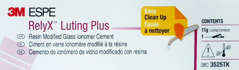 3M ESPE 3525A RelyX Luting 2 Glass Ionomer Resin Cement Clicker 2/Pk 11 Gm 3M ESPE 3525A RelyX Luting 2 Glass Ionomer Resin Cement Clicker 2/Pk 11 Gm